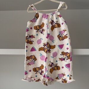 Nickelodeon Pink and White Character Cotton Pajama Romper